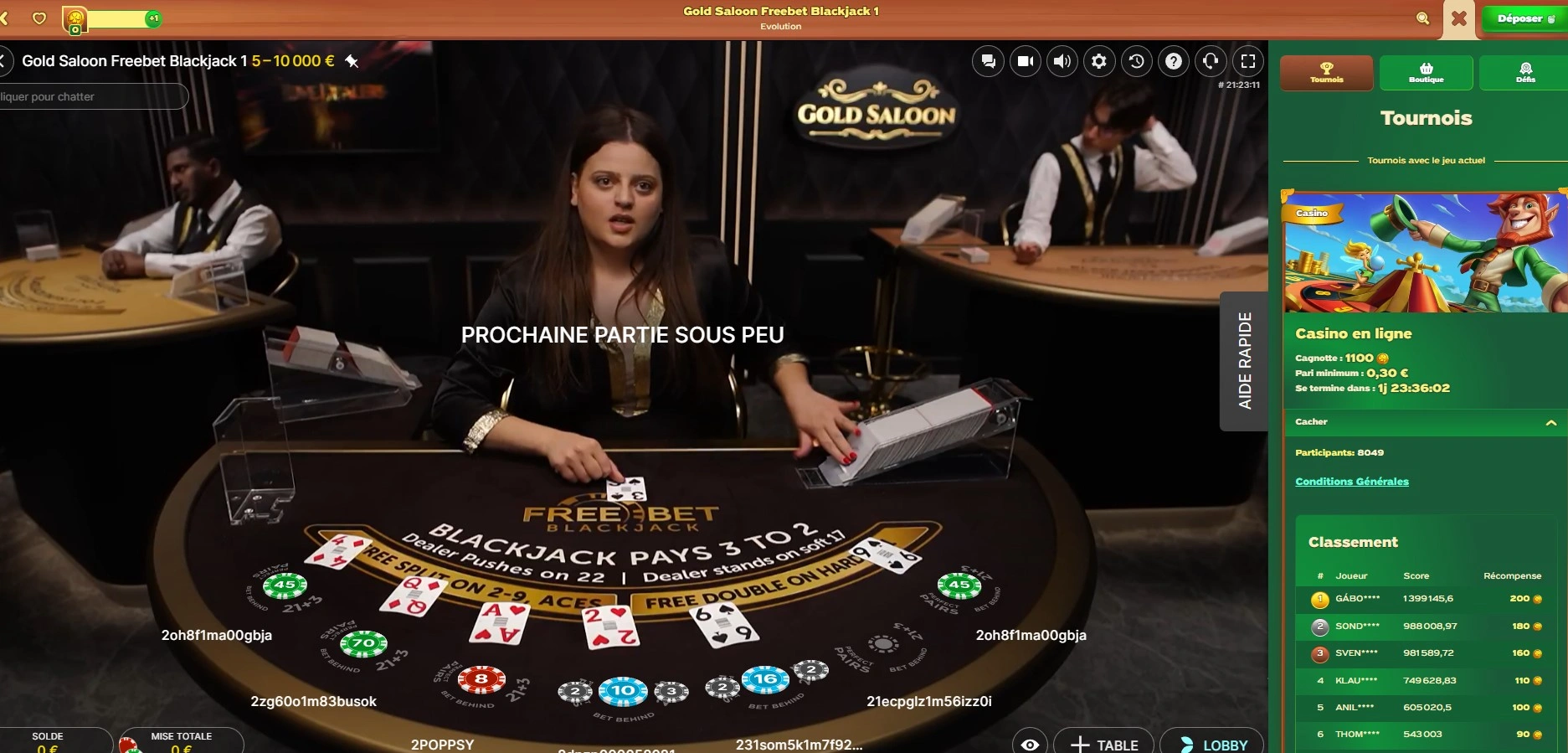 gold saloon freebet blackjack