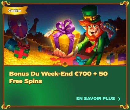 Bonus Du Week-End €700 + 50 Free Spins avec un lutin et des cadeaux — GreenLuck Casino